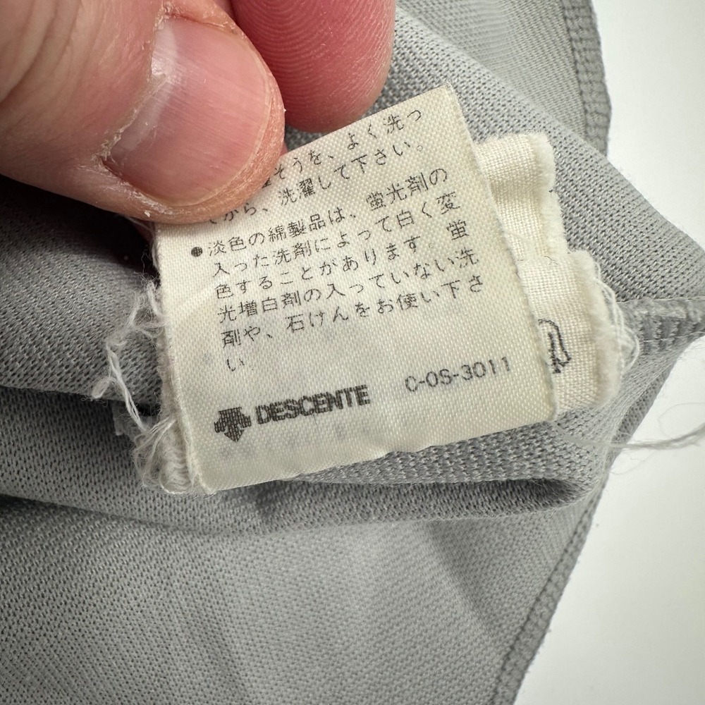 Vintage Descente Wako 9 Baseball Jersey Grey Orange Black Mens L D-300T Japan - Picture 12 of 15